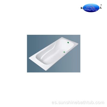 Bañera de baño rectangular de esmalte de porcelana de hierro fundido